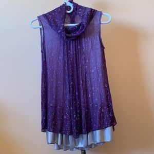 Purple layered sleeveless top